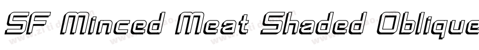 SF Minced Meat Shaded Oblique字体转换
